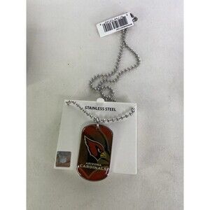 Arizona Cardinals Dog Tag Necklace Stainless Steel NFL Licensed with Gift Box